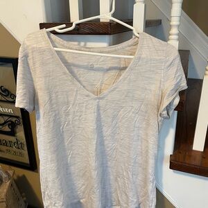 lululemon athletica Light Gray V-Neck Tee